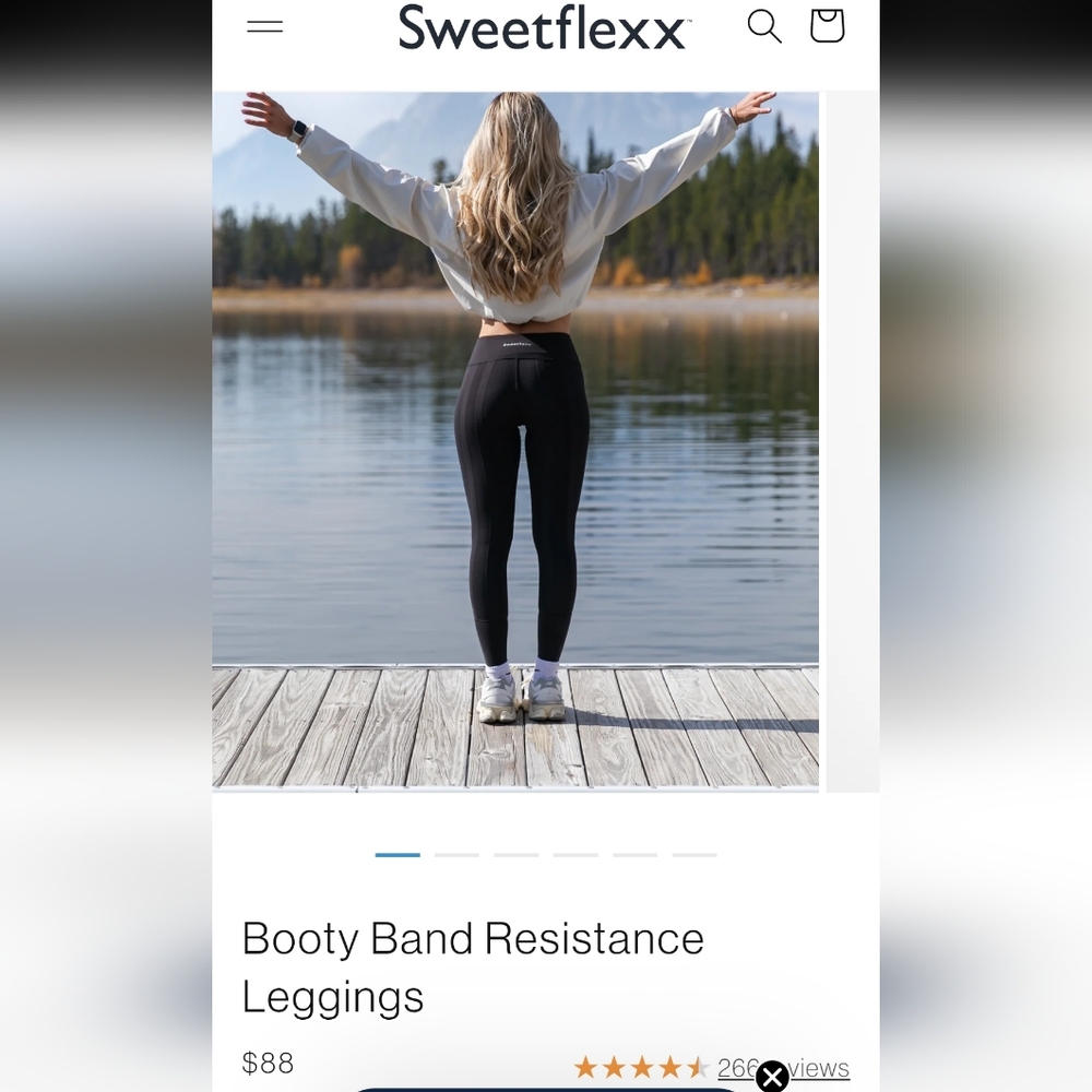 Sweetflexx Booty Band Resistance Leggings Sz 10 Black